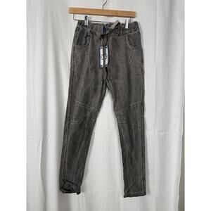 Tempo Paris Gray Skinny Pants with Drawstring